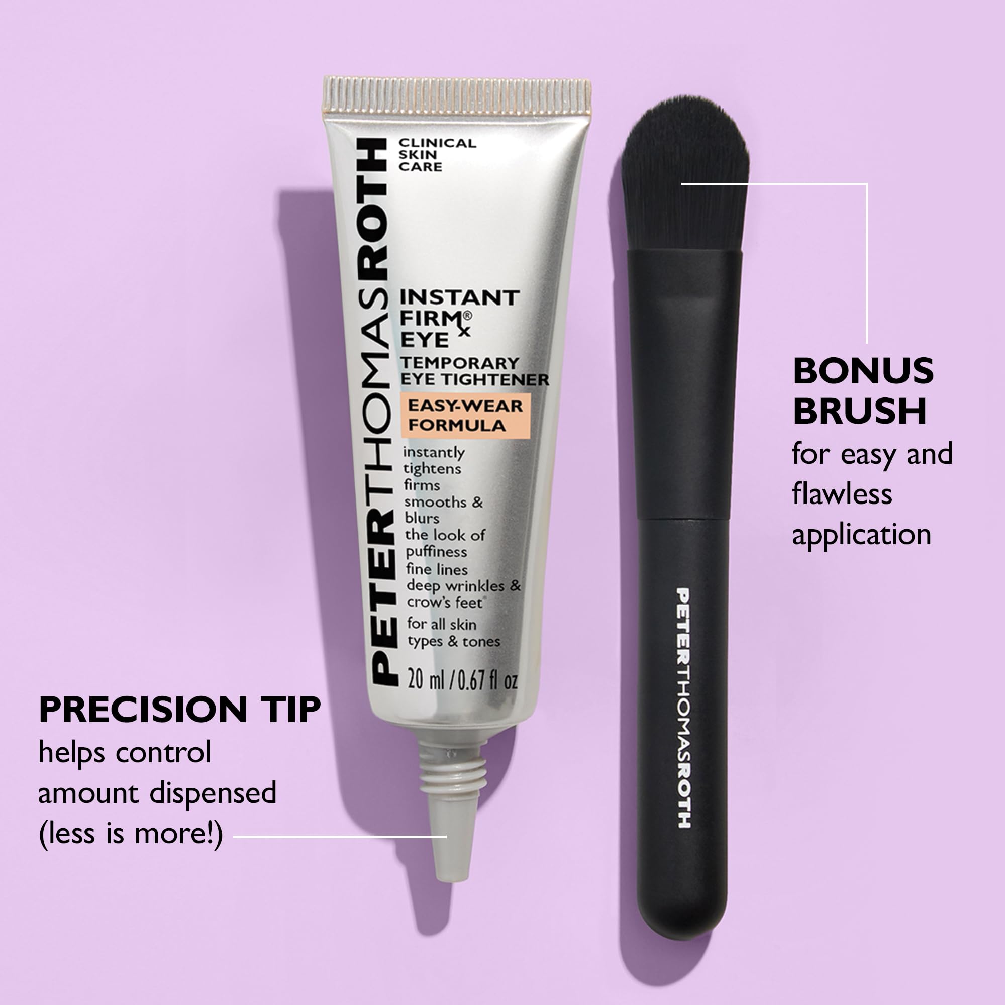 Peter Thomas Roth aplicación con dedo mostrando cobertura y control