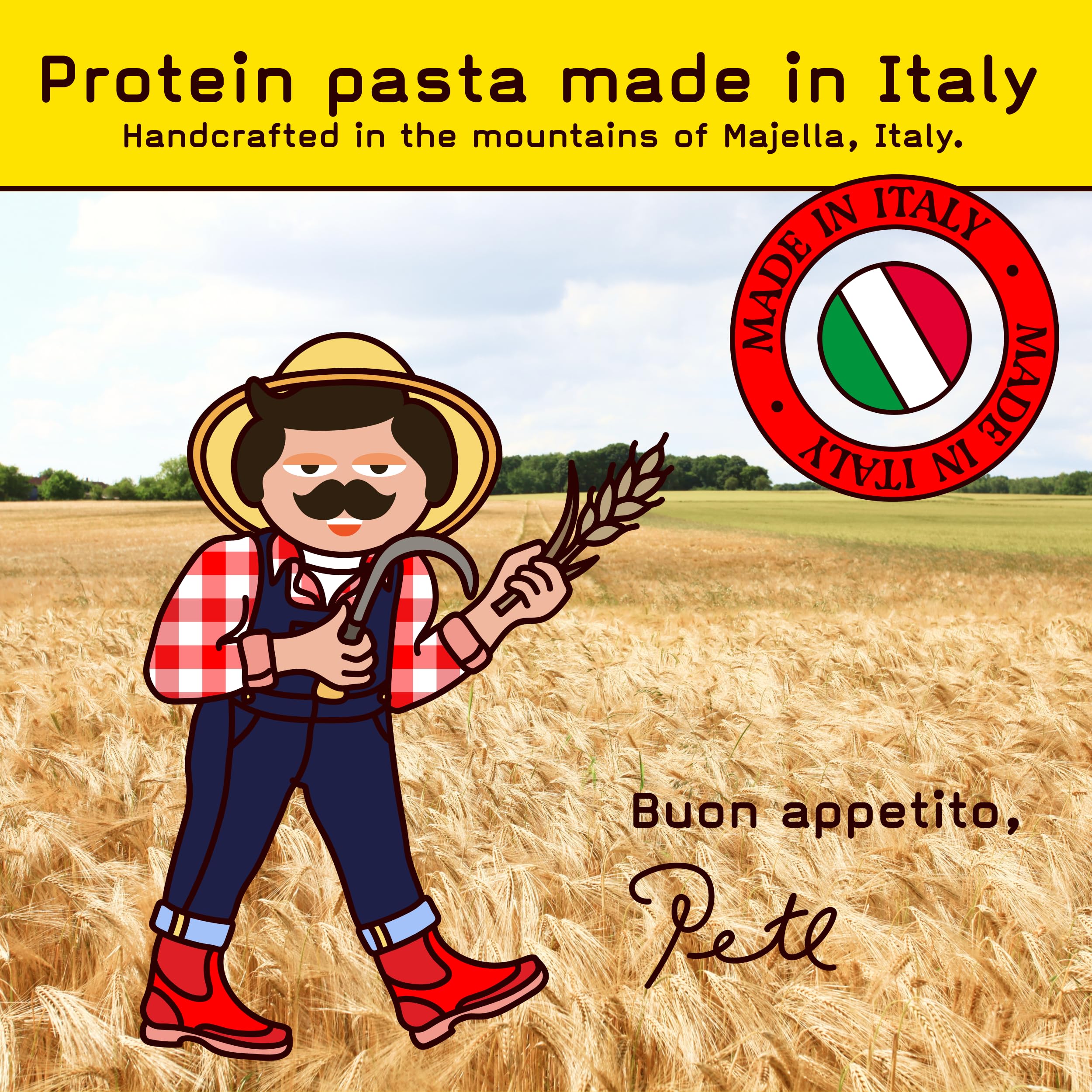 Pete's Pasta detalle de hebras firmes destacando calidad artesanal