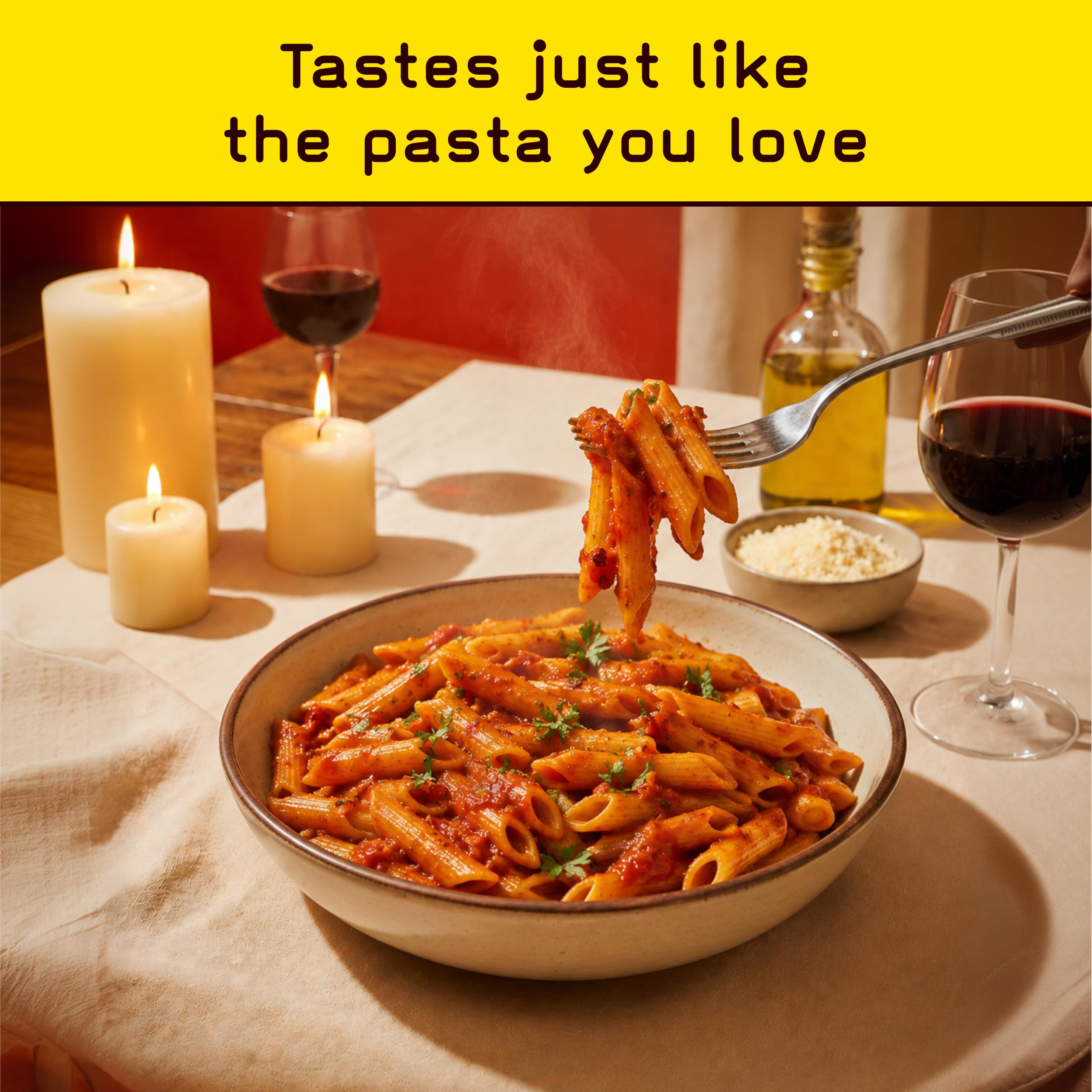 Pete's Pasta plato de penne cocinado con salsa, sabor clásico