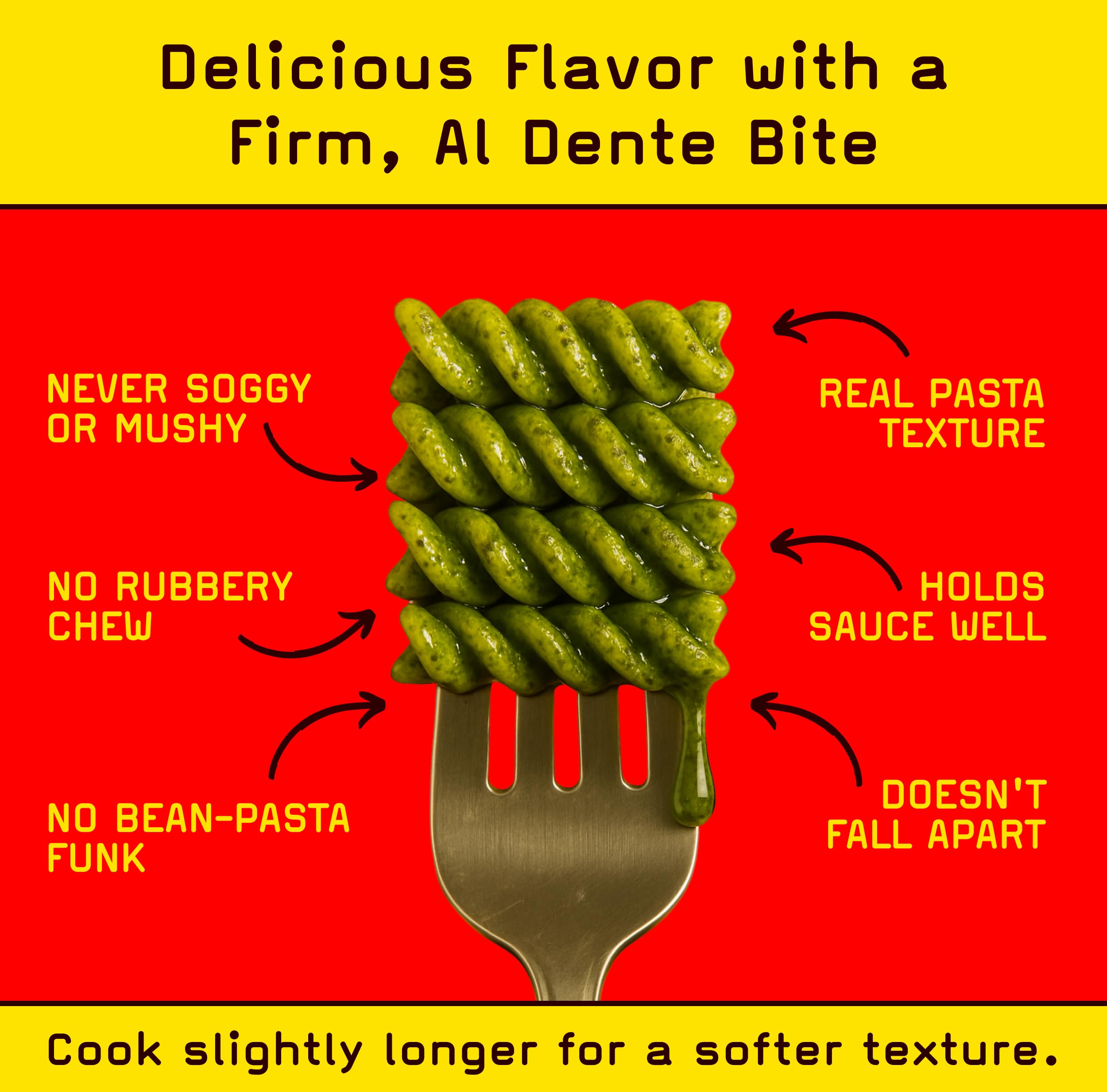 Pete's Pasta etiqueta nutricional con 17 g proteína y 7 g carbohidratos