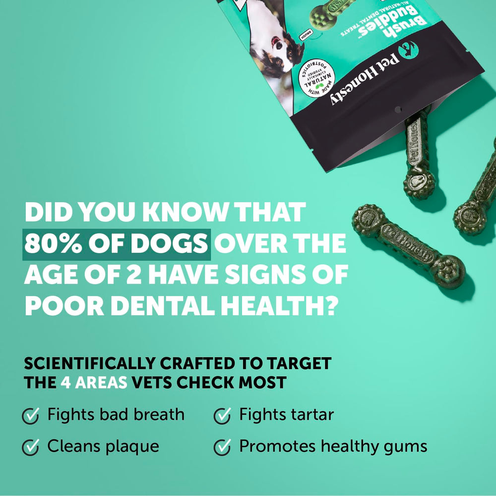 Pet Honesty detalle de textura del chew que demuestra acción limpiadora