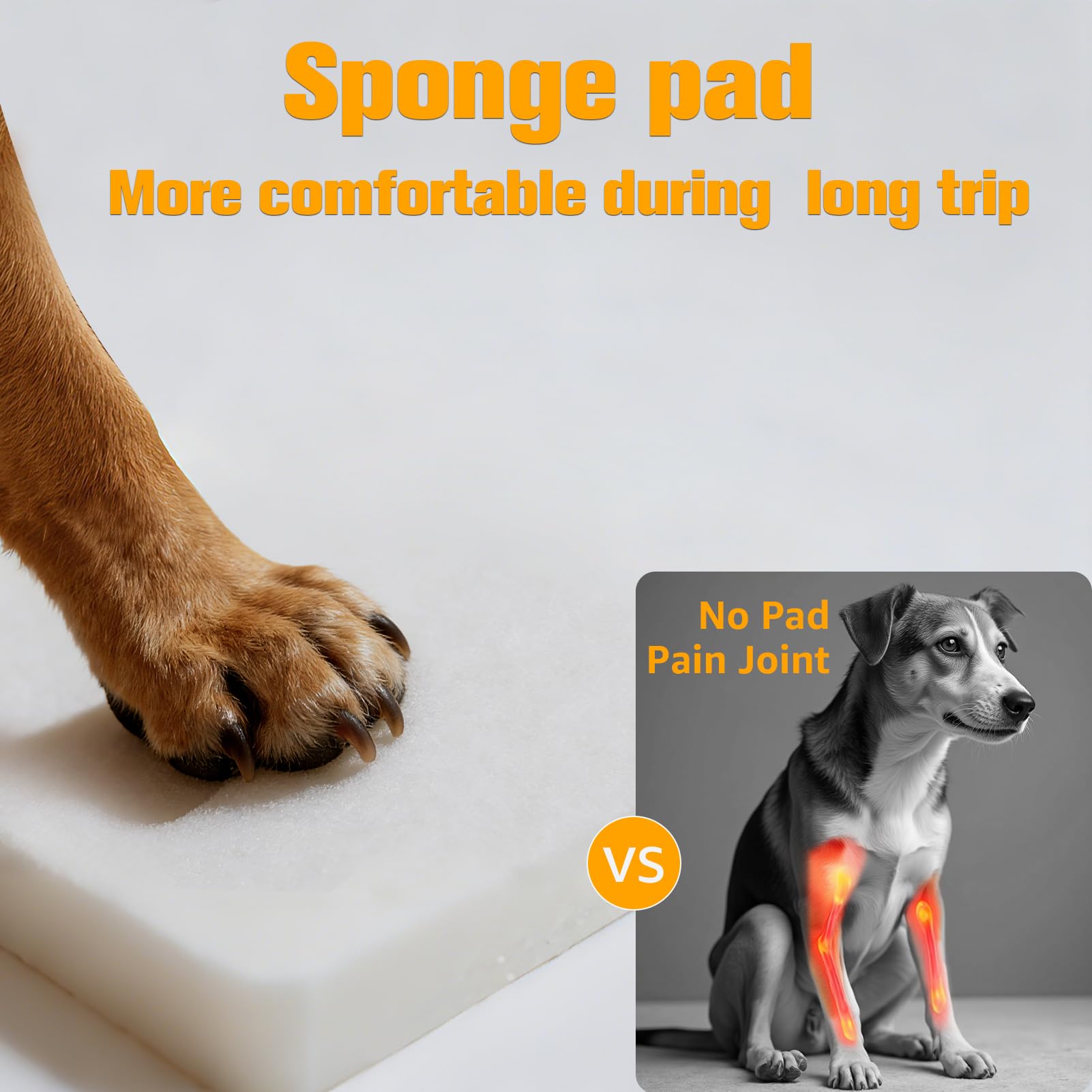 PETICON espuma acolchada muestra textura para mayor confort del perro