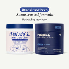 PetLab Co. detalle de textura blanda del masticable para fácil administración