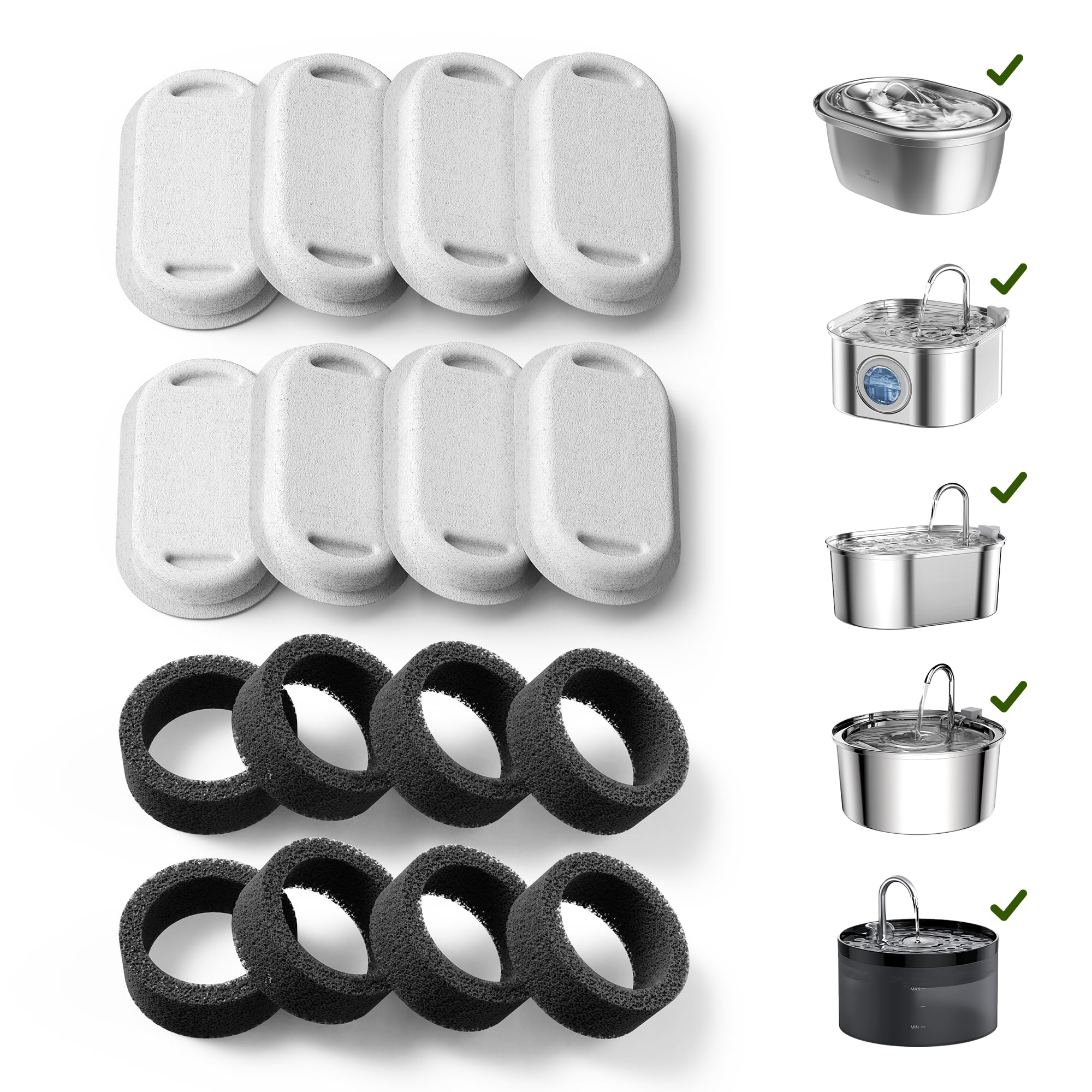 PETLIBRO filtro frontal empaquetado mostrando compatibilidad y ajuste