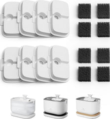PETLIBRO paquete frontal con 8 filtros y 8 esponjas, recambio práctico