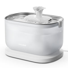 PETLIBRO fuente frontal con bandeja de acero, aspecto higiénico y durable