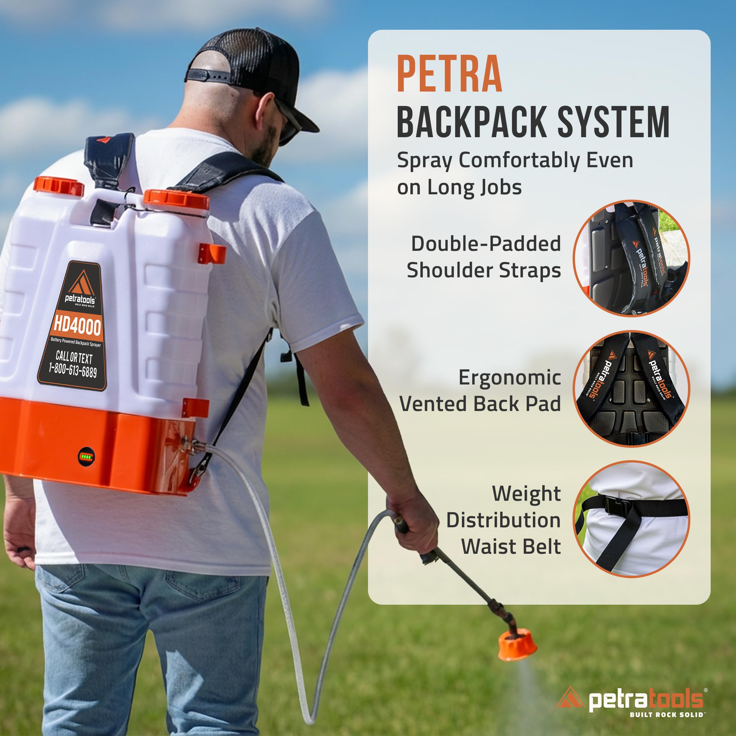 Petra HD4000 translucent tank close-up with gallon markers for monitoring