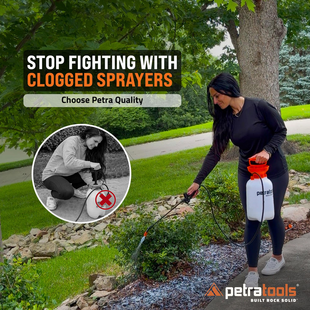 PetraTools adjustable jet nozzle producing a focused stream for targeted spot treatments
