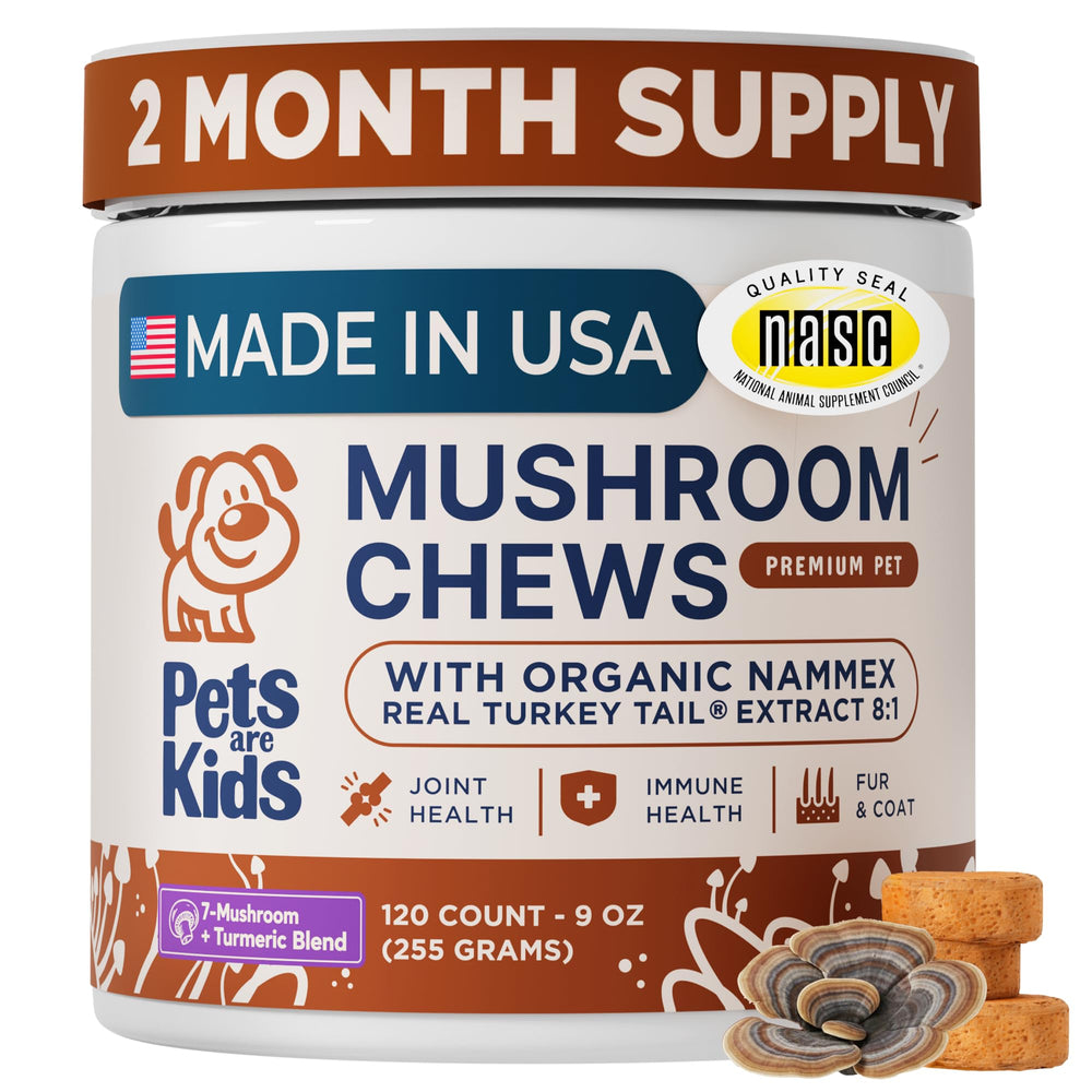 Pets Are Kids Too empaque frontal mostrando las chuches y beneficios