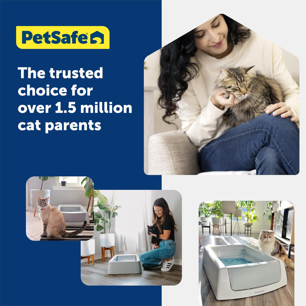 PetSafe bandeja colocada en lavandería mostrando solución ordenada y sin polvo