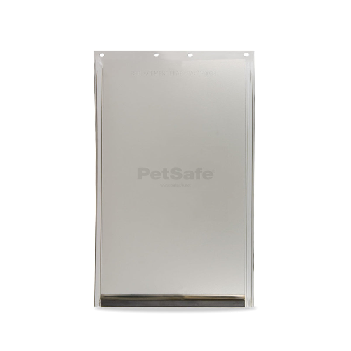 PetSafe flap frontal mostrando el diseño tintado y fácil reemplazo