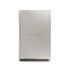 PetSafe flap frontal mostrando el diseño tintado y fácil reemplazo