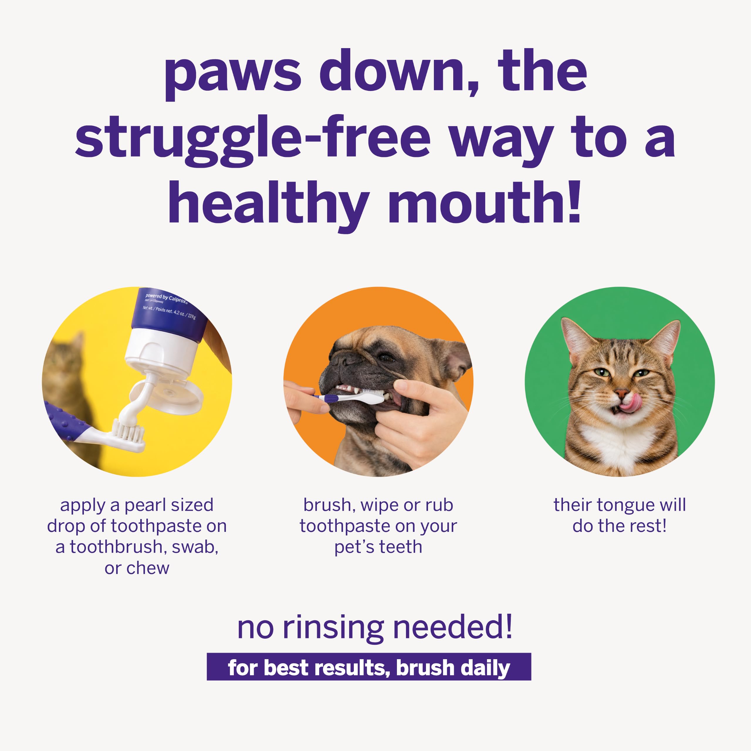 petsmile toothpaste applied to a treat for effortless dental care