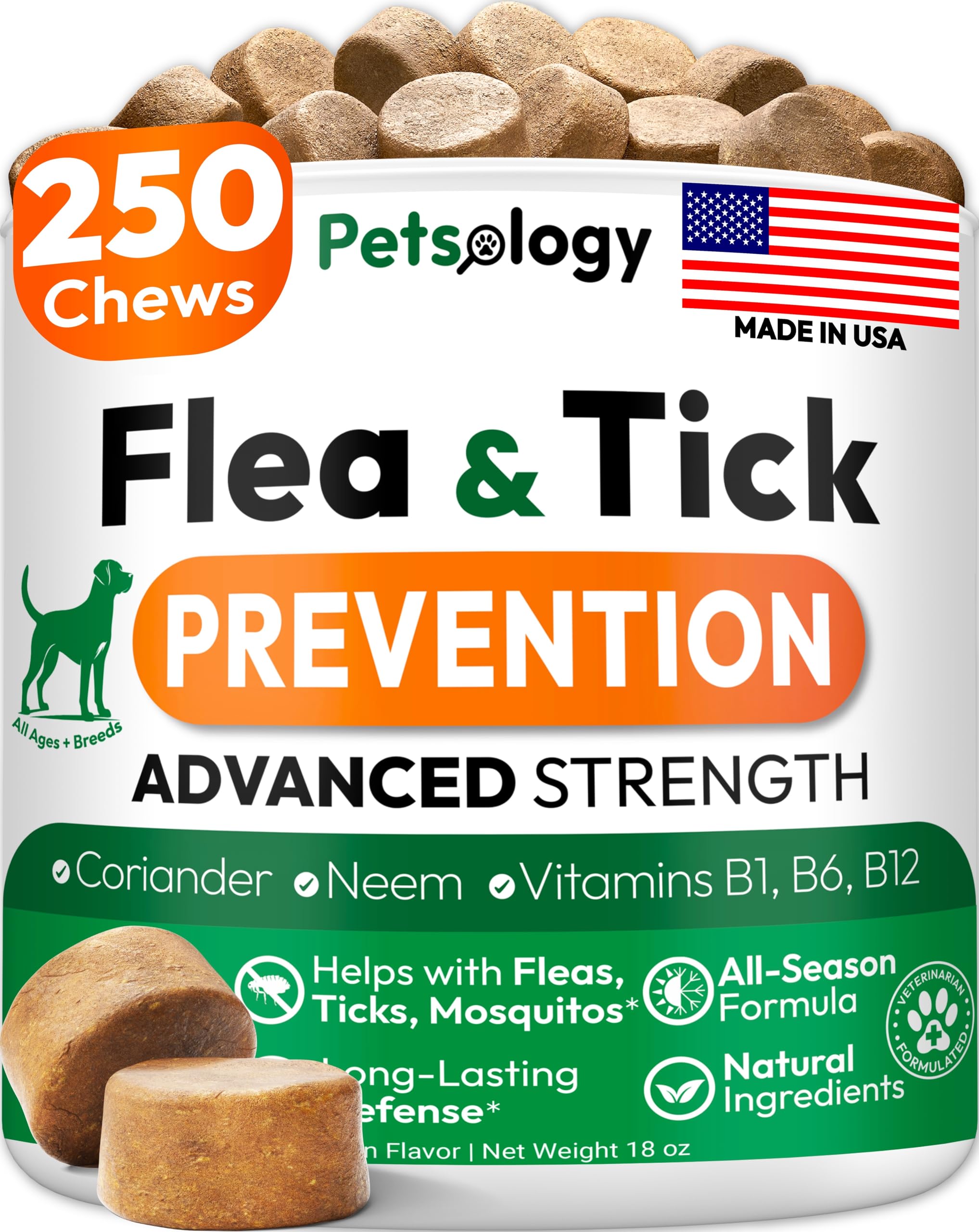 Petsology empaque frontal mostrando 250 mordiscos y conveniencia