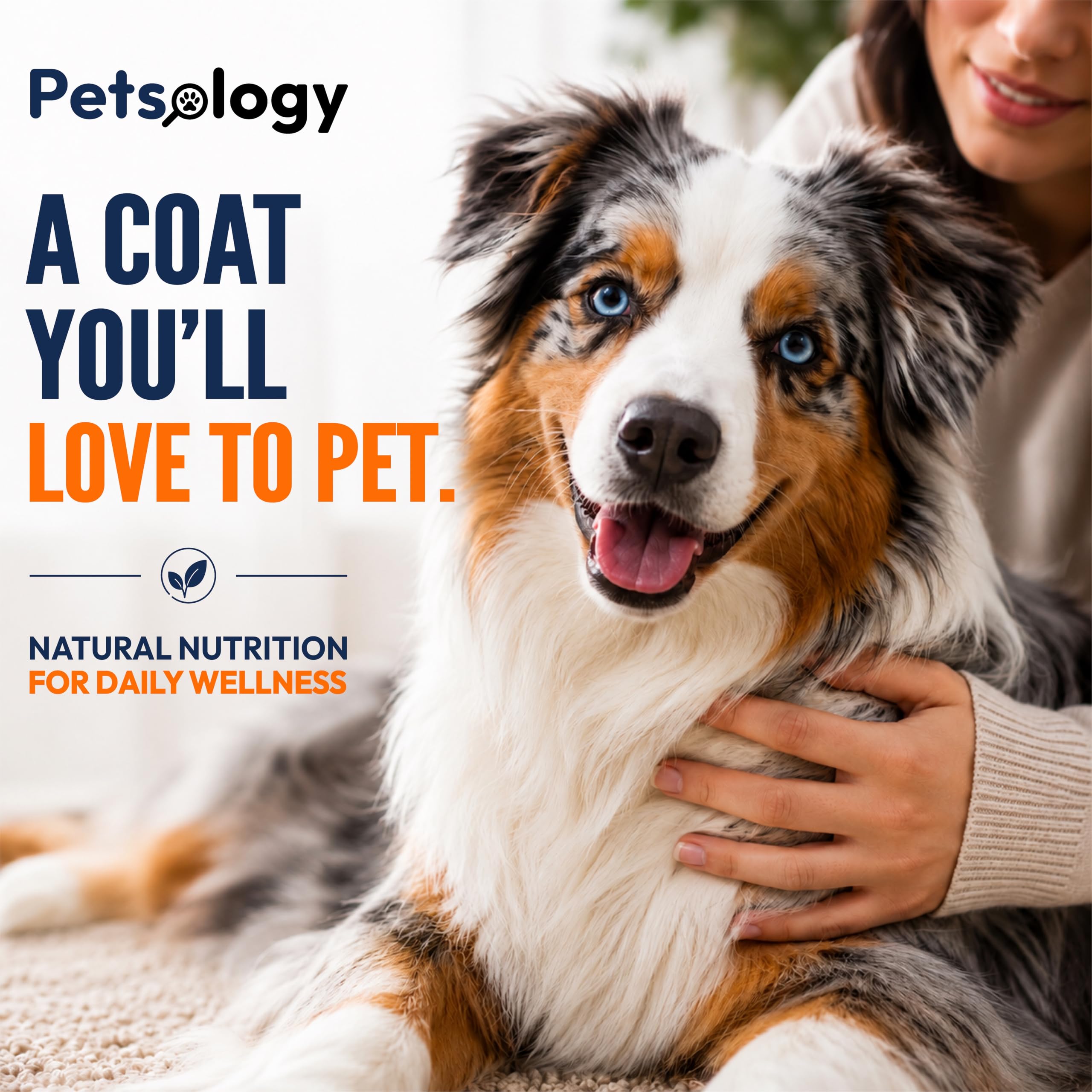 Petsology etiqueta con ingredientes clave EPA y DHA bien visibles