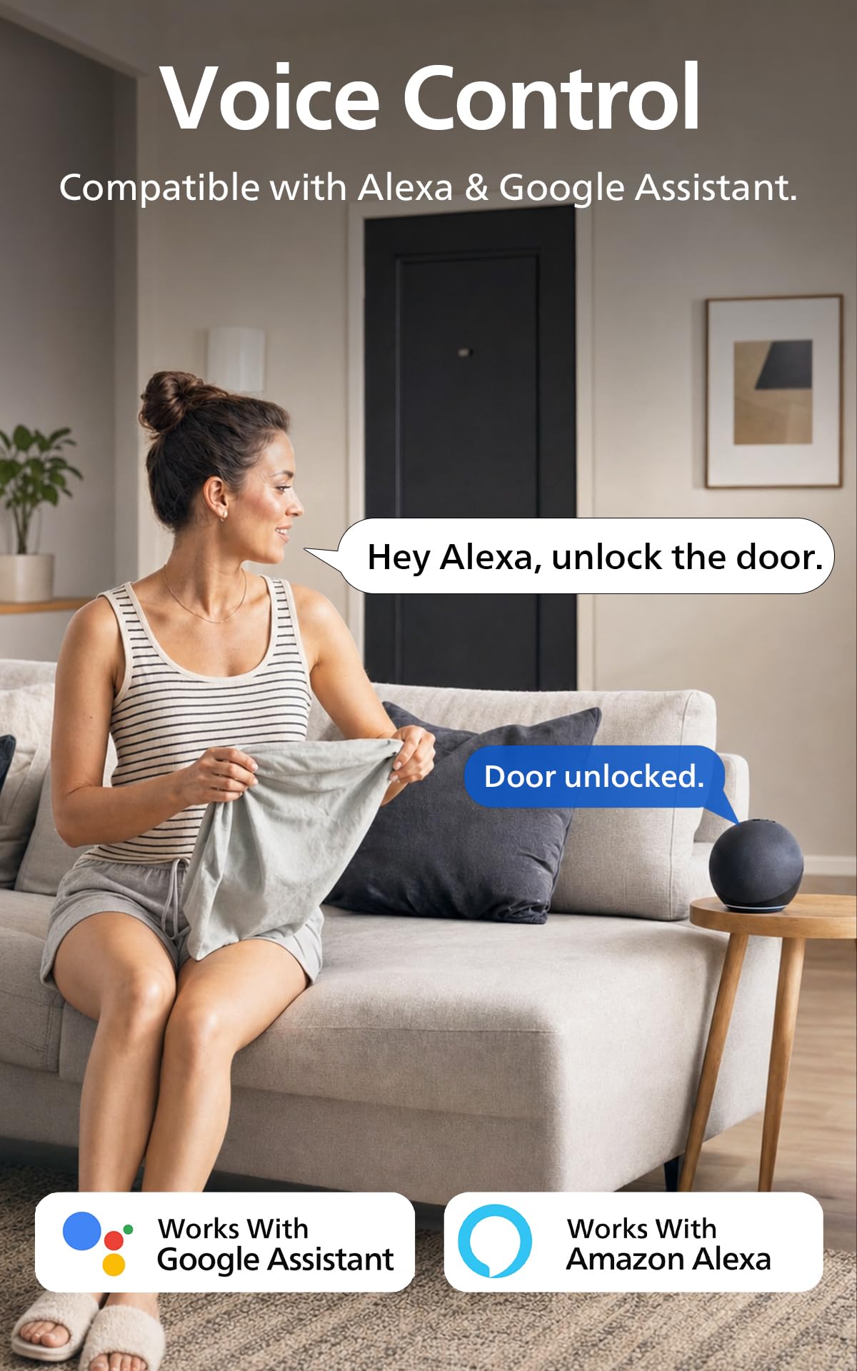 PHILIPS captura de la app mostrando control remoto y registro de accesos