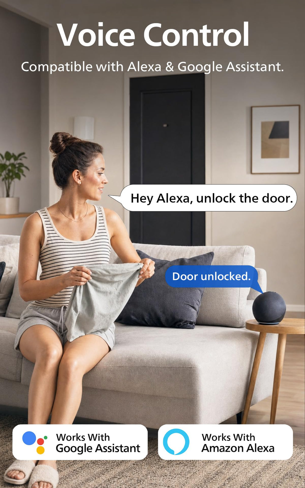 PHILIPS captura de la app mostrando control remoto y registro de accesos