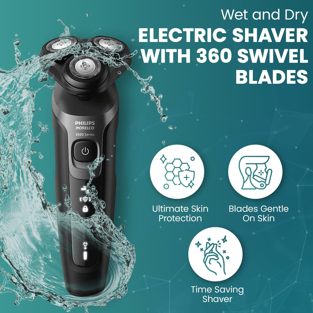 PHILIPS cabezal 5D en movimiento para seguir contornos y atrapar vello