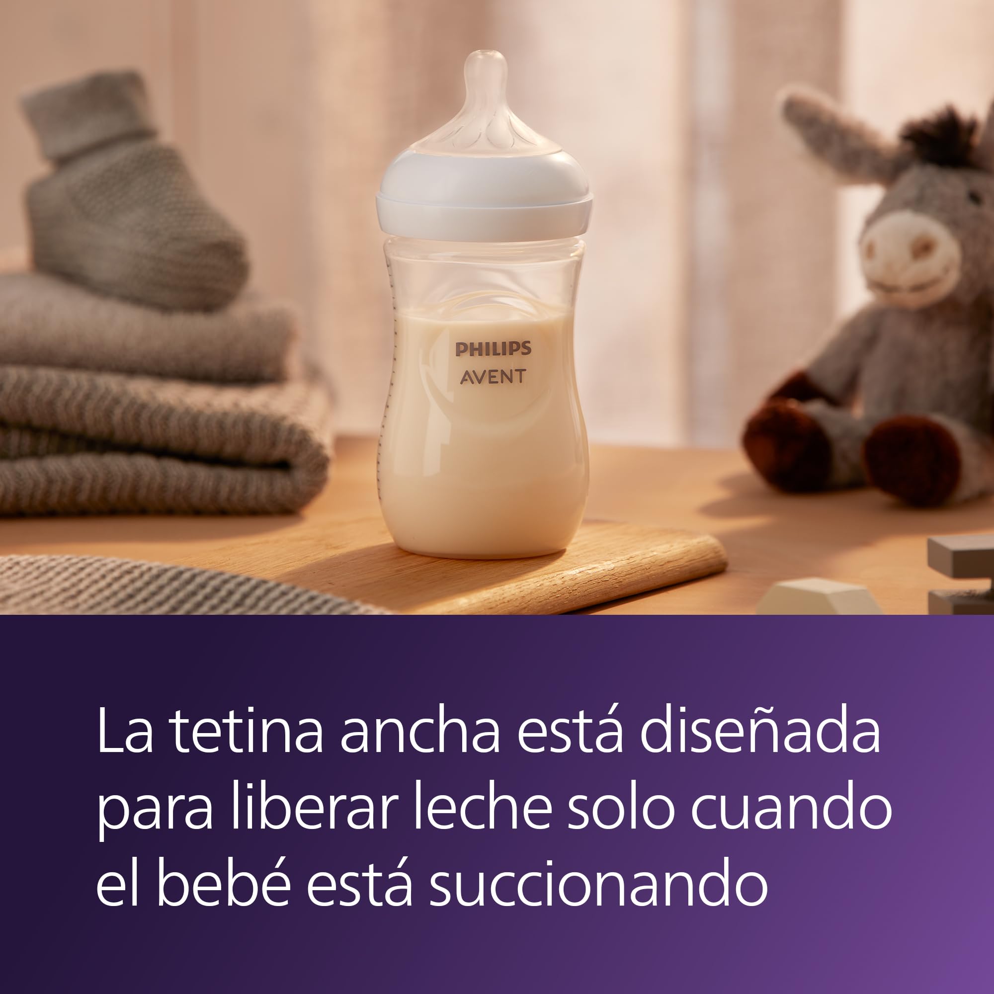 Philips Avent vistos los cuatro biberones y las tetinas incluidas