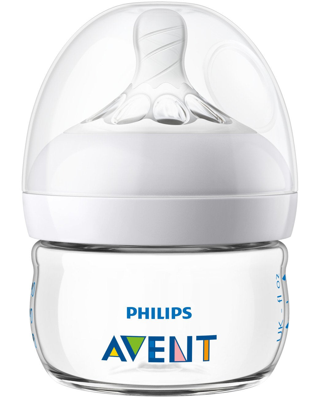 Philips Avent biberón junto a una mano para mostrar tamaño y control ergonómico