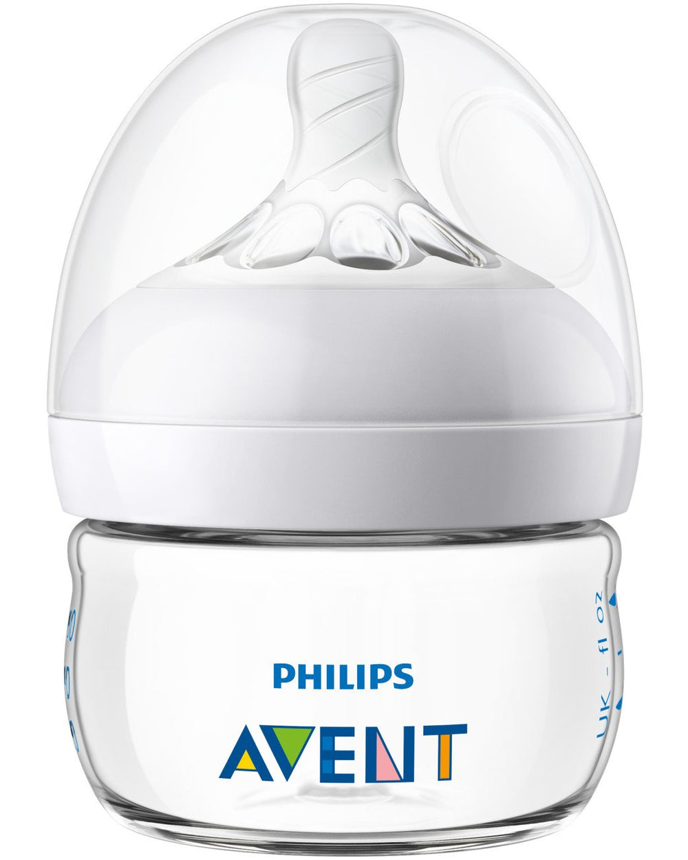Philips Avent biberón junto a una mano para mostrar tamaño y control ergonómico