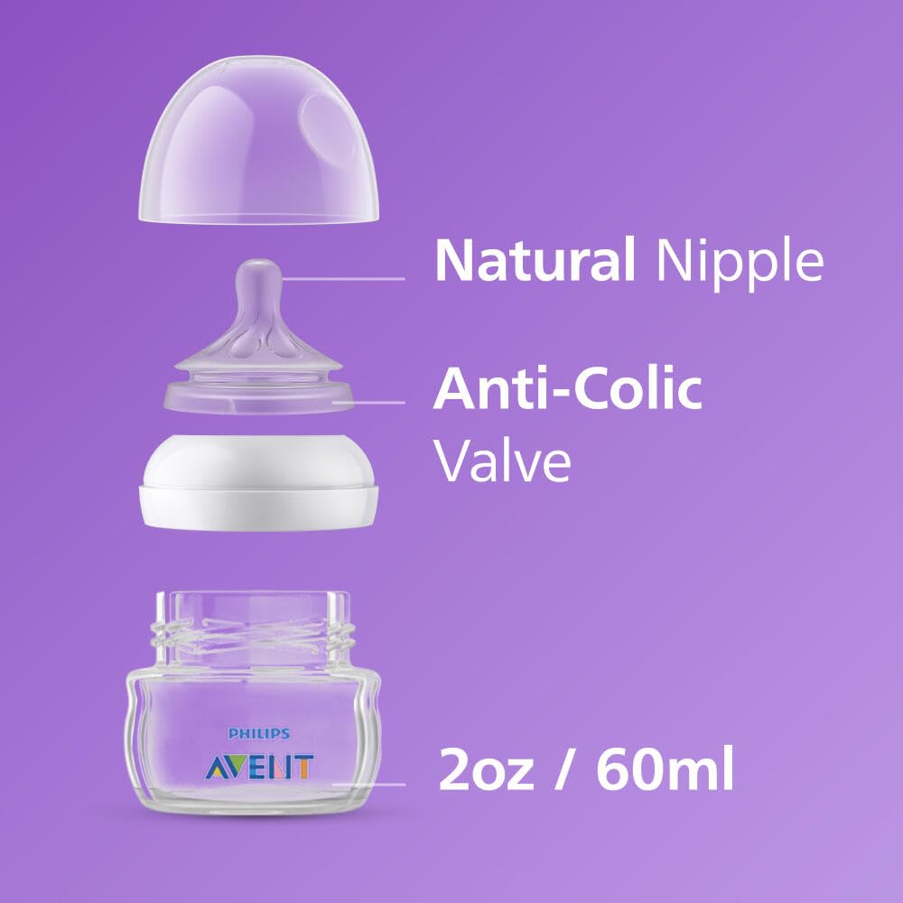 Philips Avent vista superior del pack con tetinas y biberones listos para usar