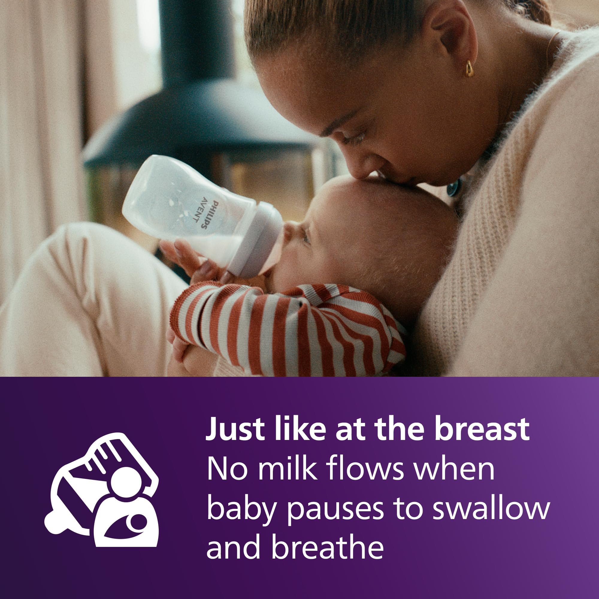 Philips Avent cuello ancho abierto para facilitar llenado y limpieza rápida