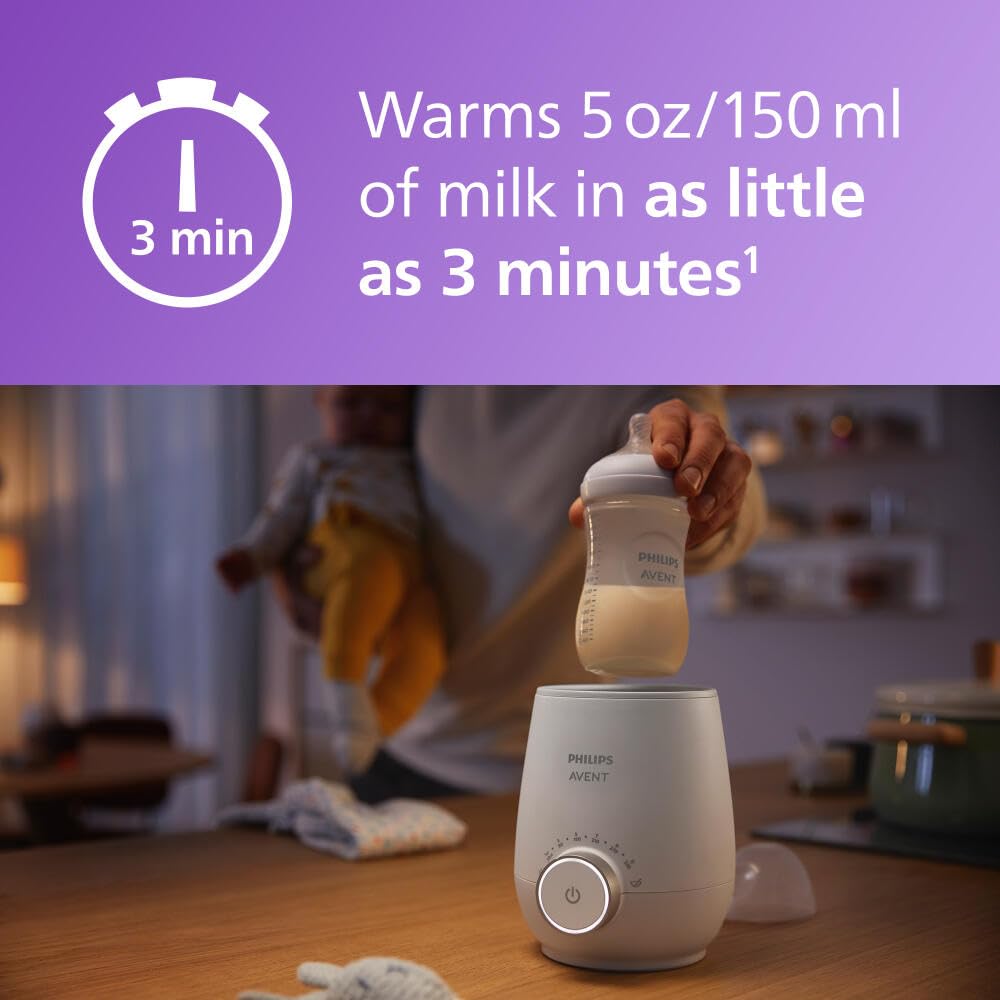 Philips Avent detalle del panel frontal con indicadores para calentado seguro