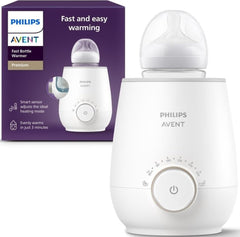 Philips Avent vista frontal con biberón colocado mostrando facilidad de uso