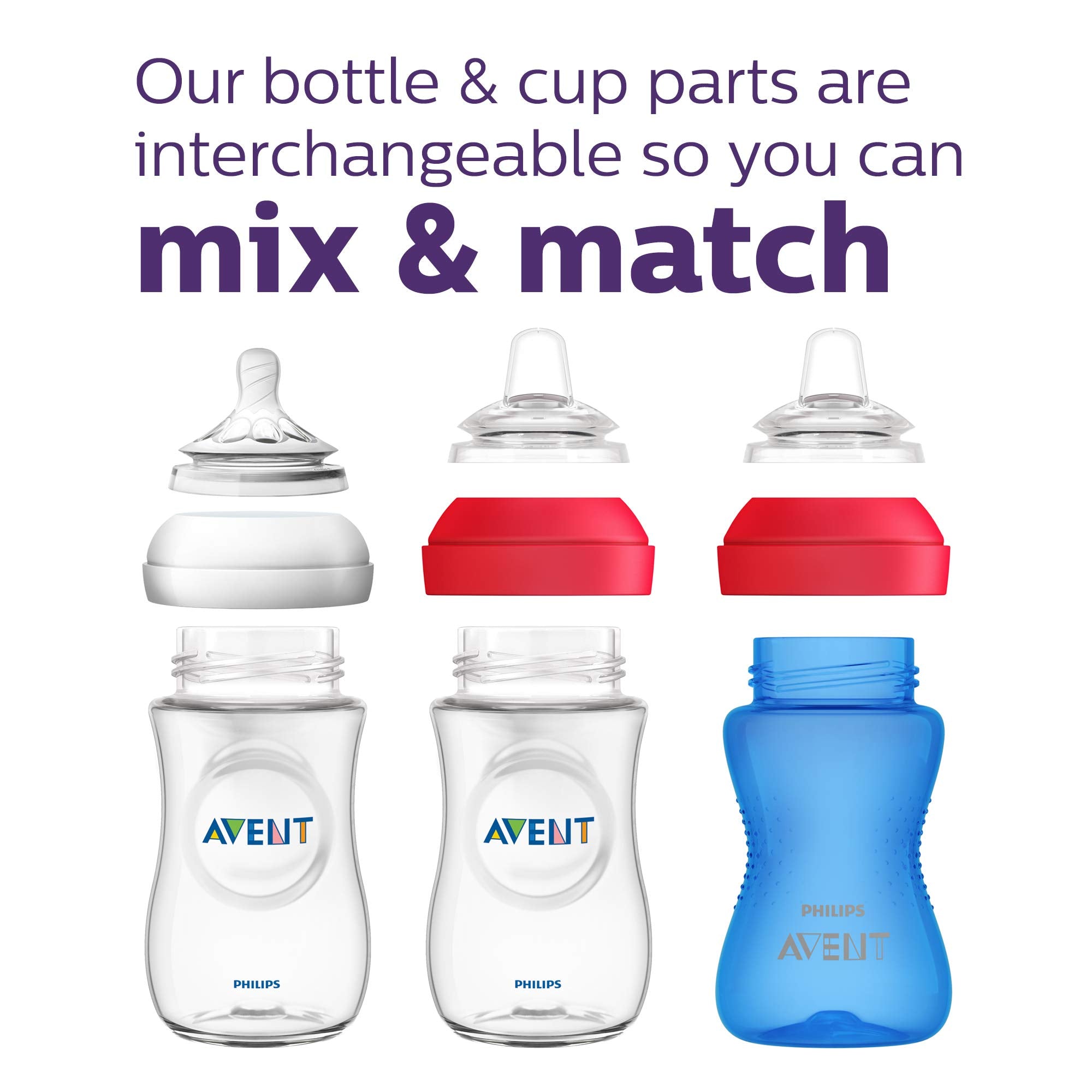 Philips Avent piezas desmontadas que facilitan limpieza y montaje rápido