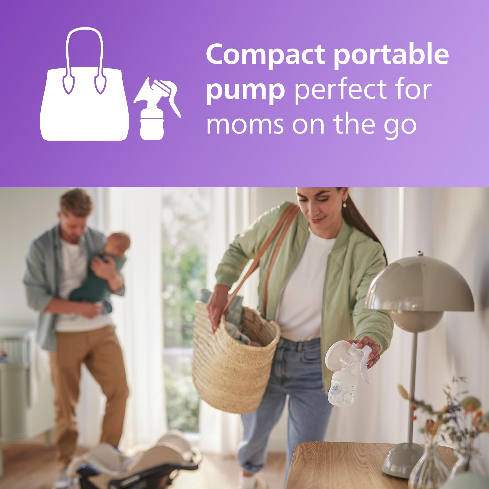 Philips Avent piezas desmontadas mostrando diseño simple y limpieza fácil