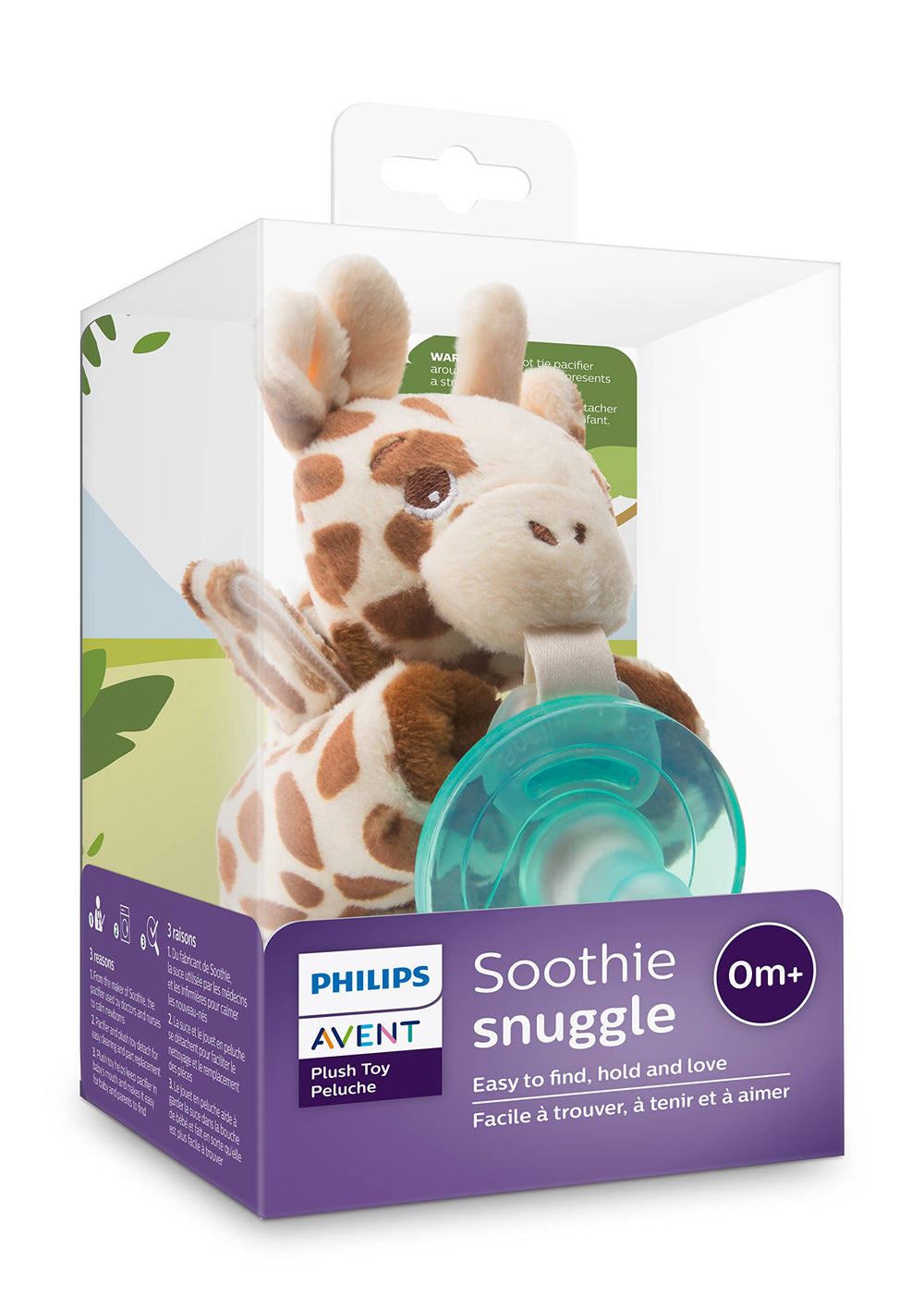 Philips Avent peluche en cuna ambiente, reconforta y mantiene chupete cerca