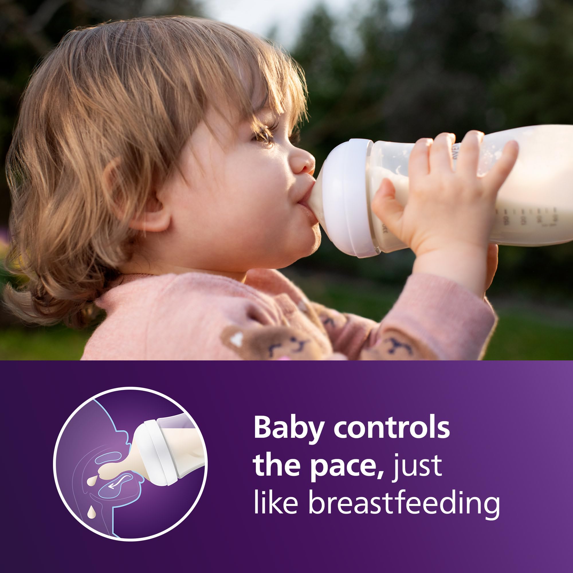 Philips Avent primer plano de la tetina Natural, imita el pecho