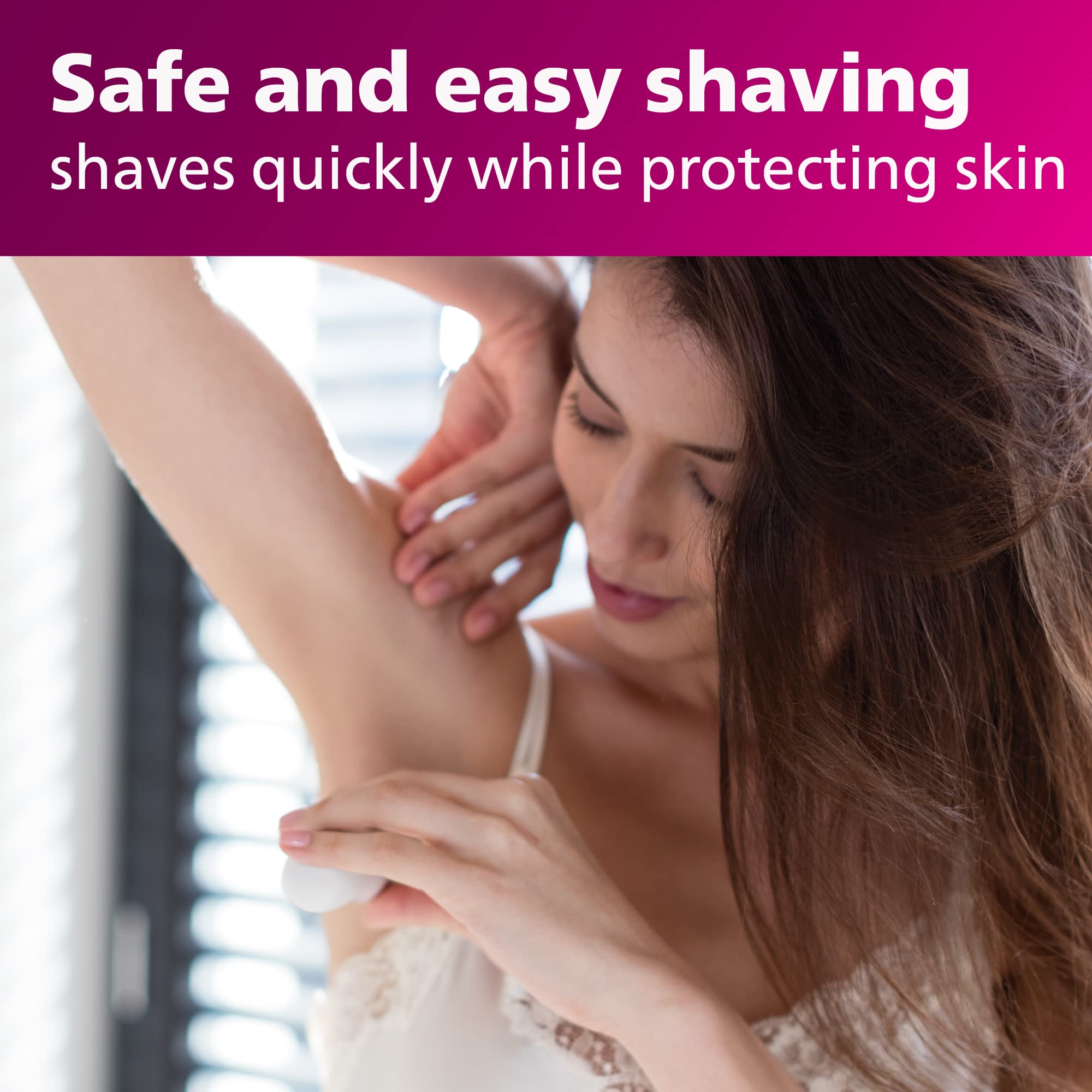 Philips Beauty detalle de la lámina hipoalergénica protegiendo la piel