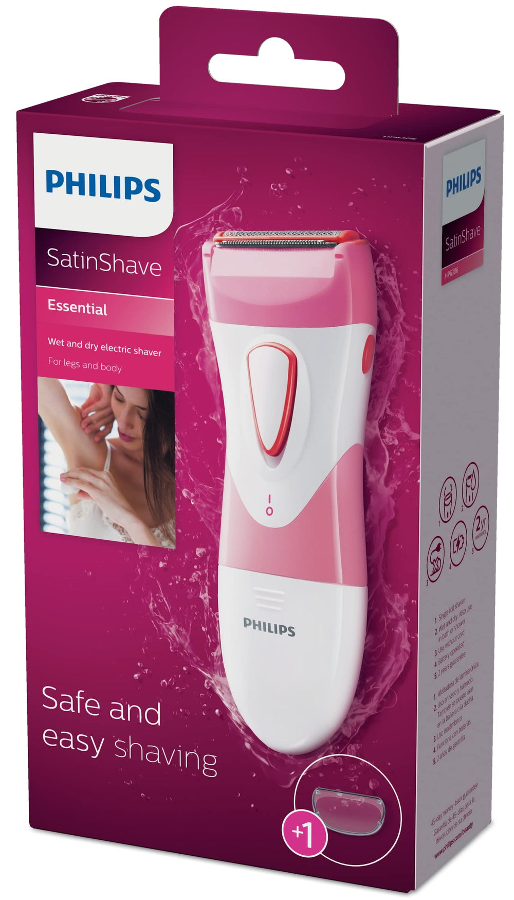 Philips Beauty embalaje y tapa de viaje ideal para llevar de viaje