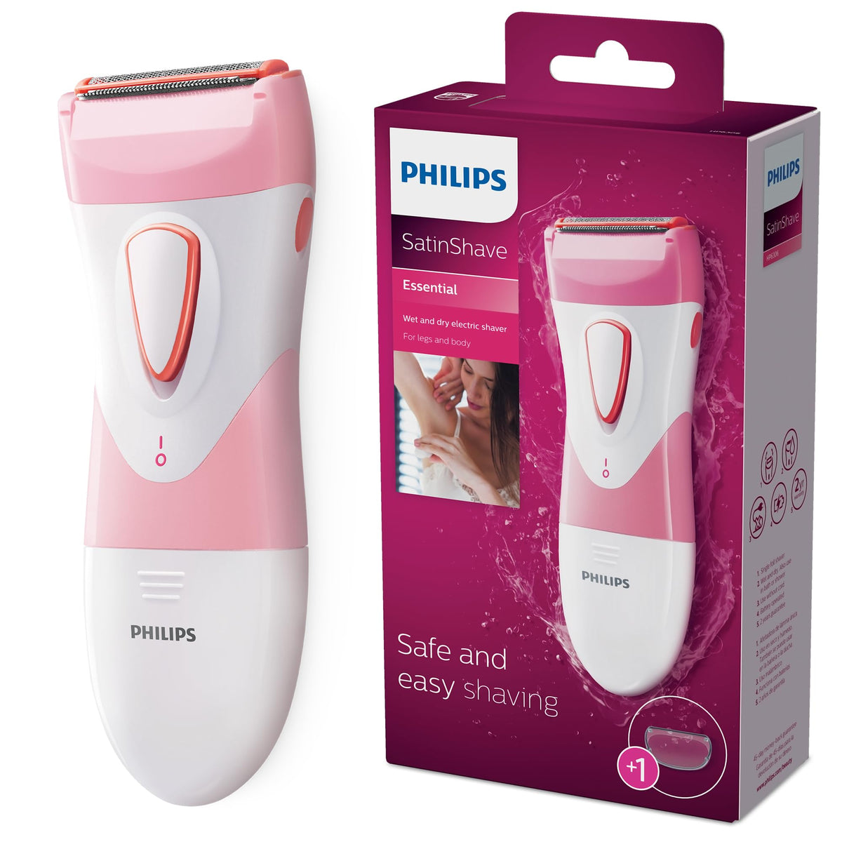 Philips Beauty frontal del dispositivo mostrando diseño compacto y agarre cómodo