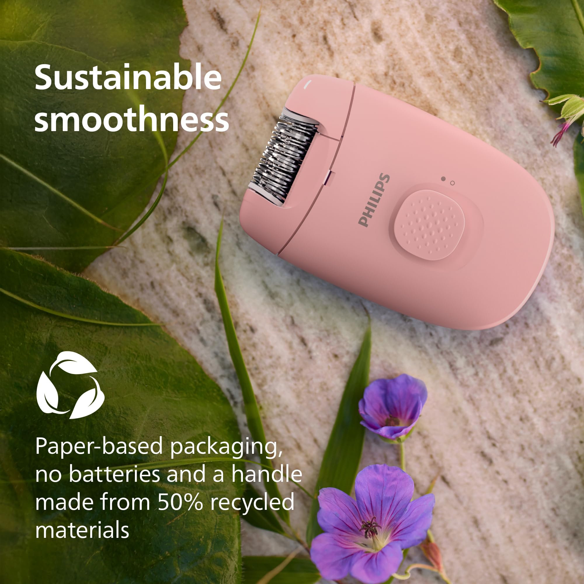 Philips epilator empaque ecológico de papel y materiales reciclados reduciendo impacto