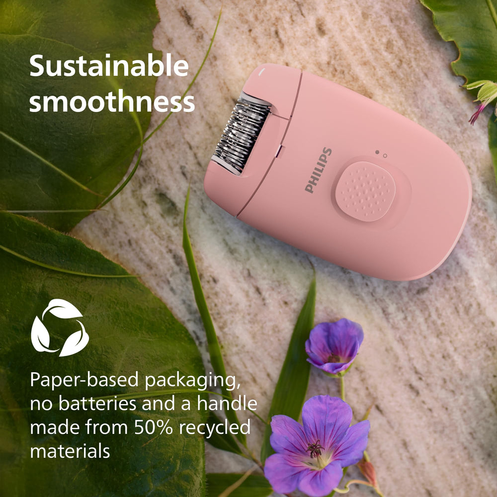 Philips epilator empaque ecológico de papel y materiales reciclados reduciendo impacto