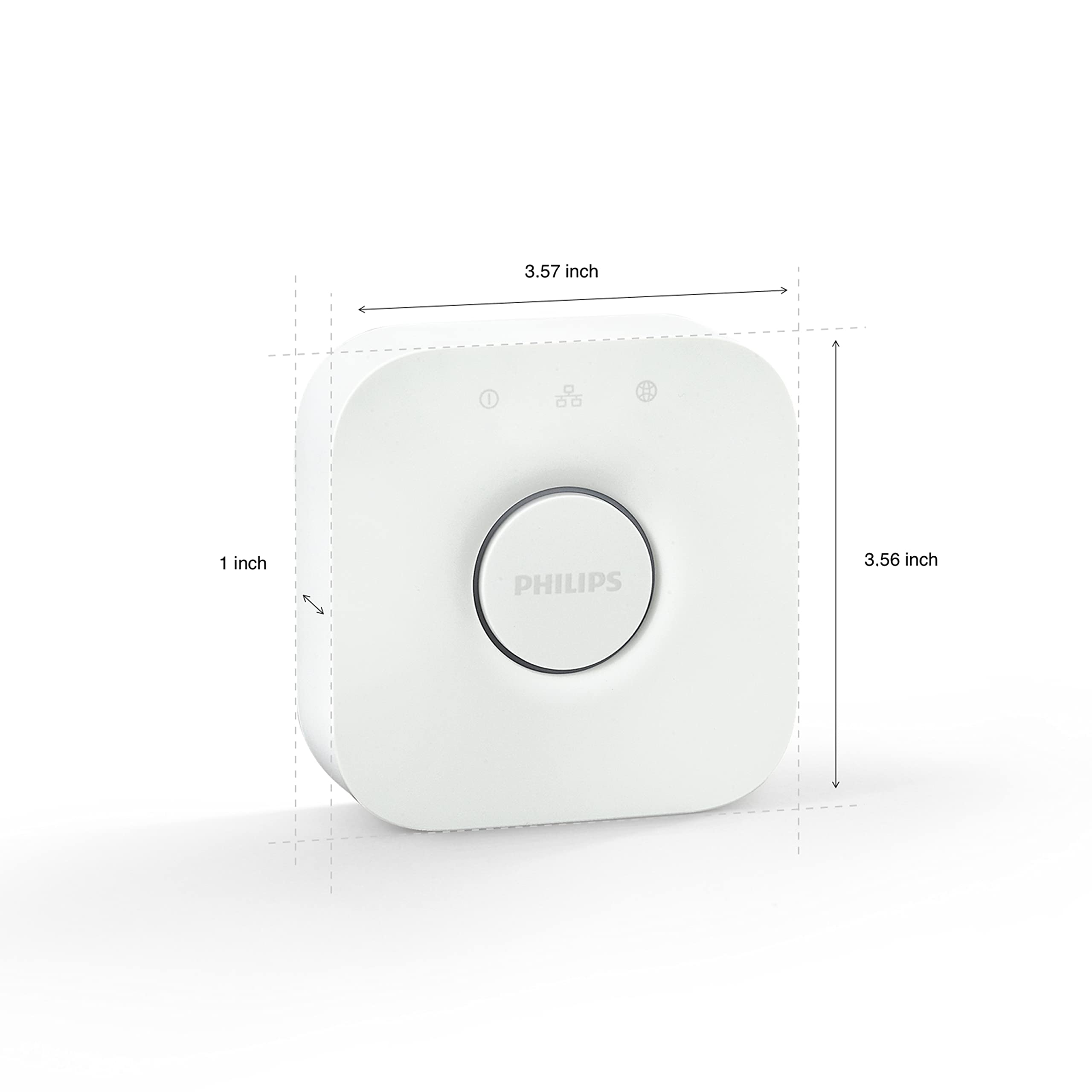 Philips Hue Bridge integrado en decoración ofreciendo iluminación automatizada Hue