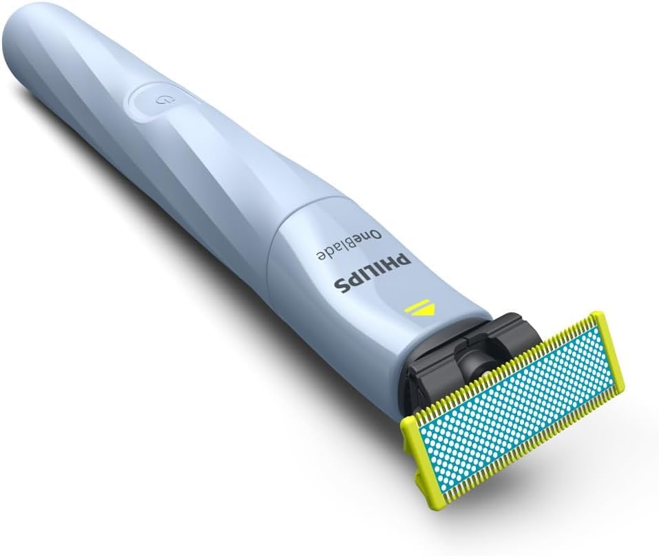 PHILIPS OneBlade en mano demostrando manejo seguro y afeitado controlado
