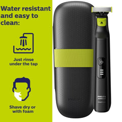 PHILIPS OneBlade Pro detalle de la cuchilla de doble filo para precisión