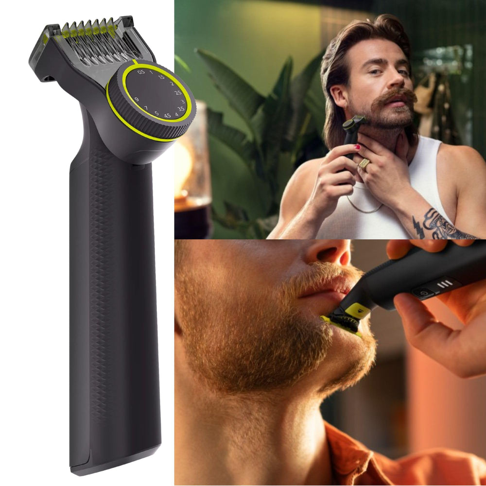 PHILIPS OneBlade Pro accesorios de kit corporal organizados y completos