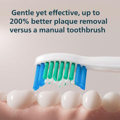 Philips Sonicare cepillo en mano demostrando uso cómodo para rutina diaria