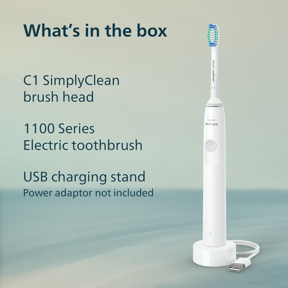Philips Sonicare etiqueta con especificaciones claras y beneficios del producto