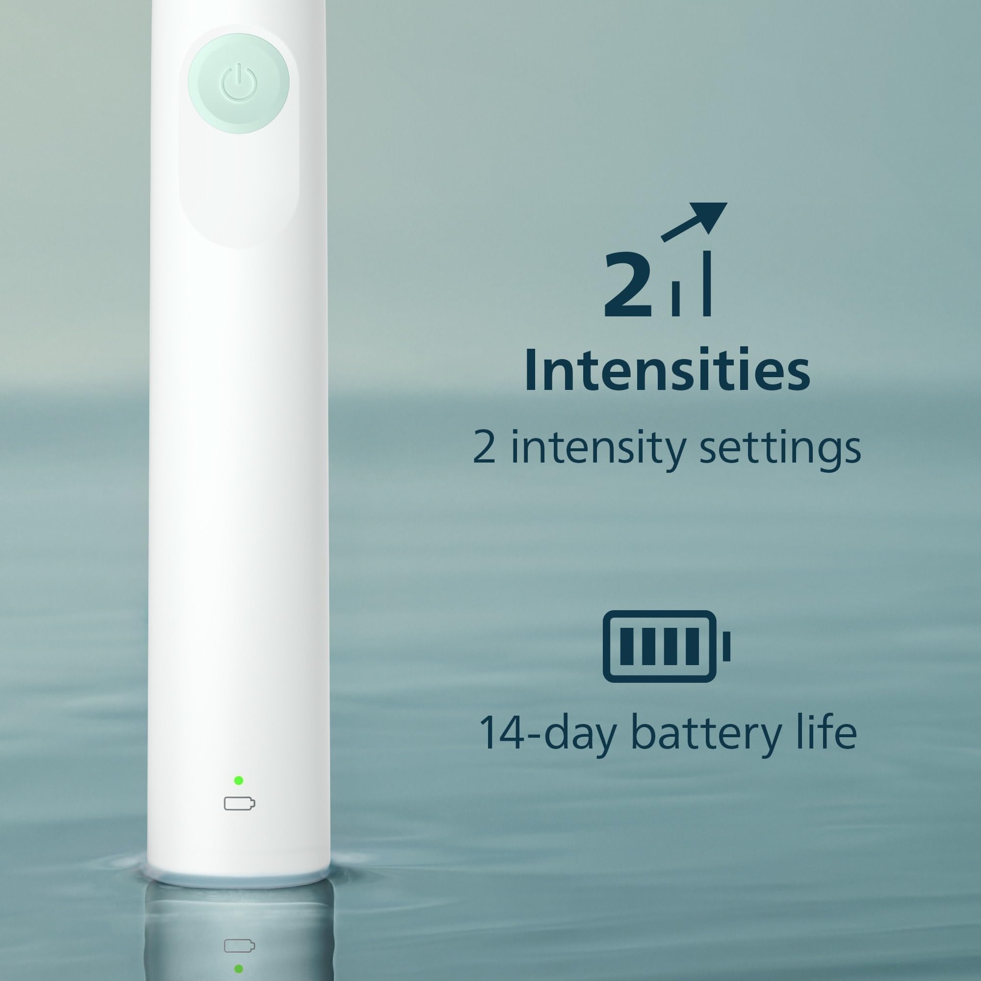 Philips Sonicare comparación tamaño en mano para valorar portabilidad