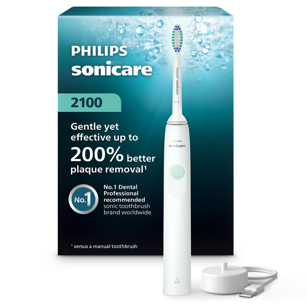 Philips Sonicare vista frontal mostrando diseño y potencia confiable