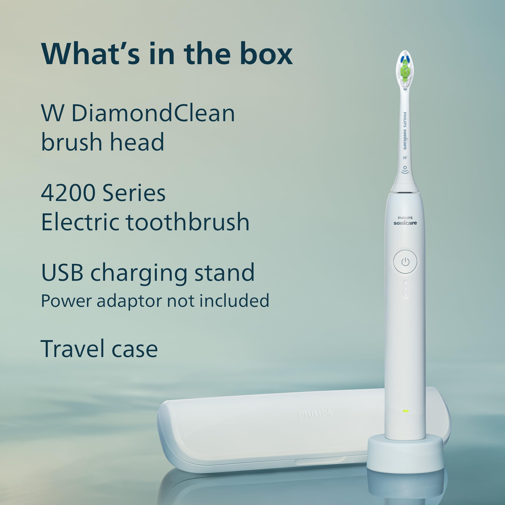 Philips Sonicare comparación de tamaño frente a cepillo manual para escala
