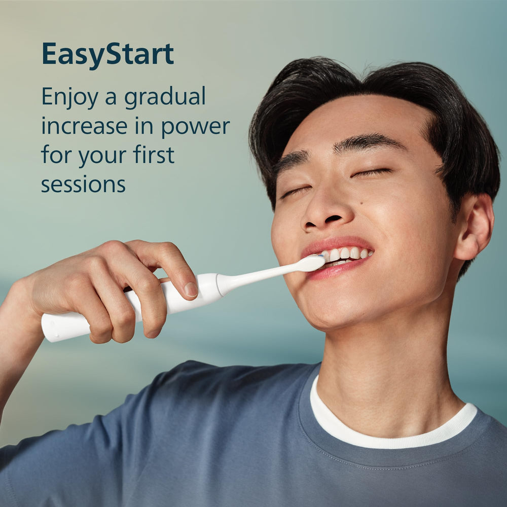 Philips Sonicare en uso mostrando técnica y limpieza eficiente