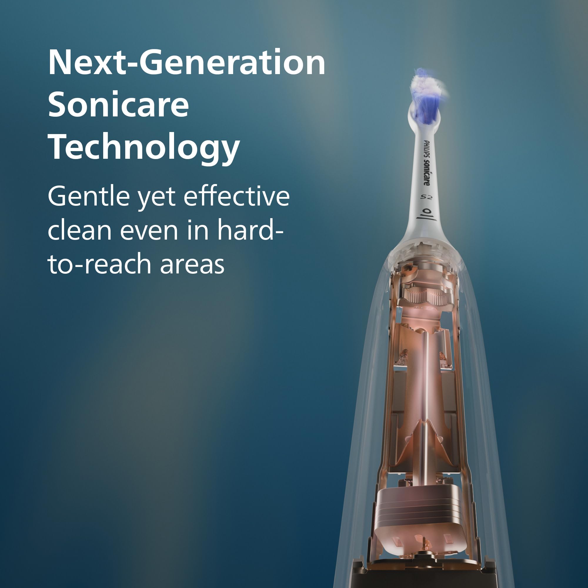 Philips Sonicare detalle del cabezal C3 Two-in-one, limpieza más profunda