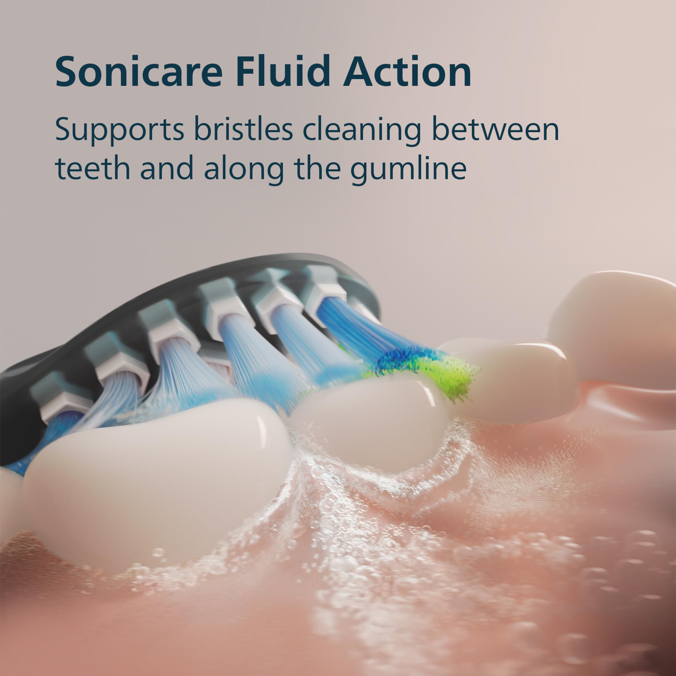 Philips Sonicare 6500 cabezal S2 Sensitive detalle de cerdas suaves para protección gingival